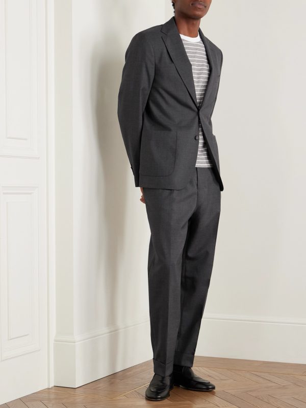 Hugo Tapered Belted Virgin Wool Suit Trousers - OU