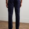 Straight-Leg Garment-Dyed Cotton-Twill Trousers - BK Straight-Leg Garment-Dyed Cotton-Twill Trousers - BK