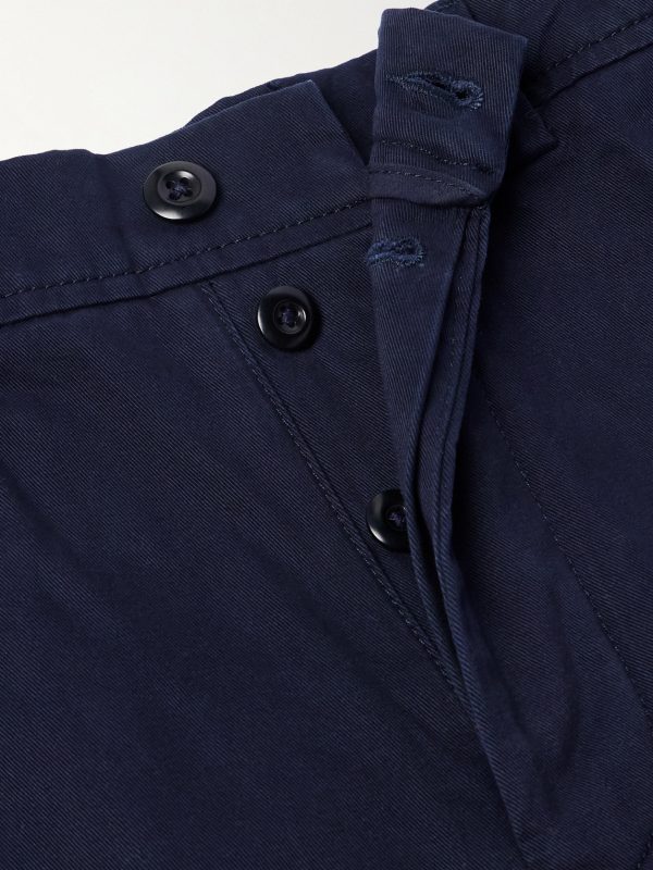 Straight-Leg Garment-Dyed Cotton-Twill Trousers - E1 Straight-Leg Garment-Dyed Cotton-Twill Trousers - E1