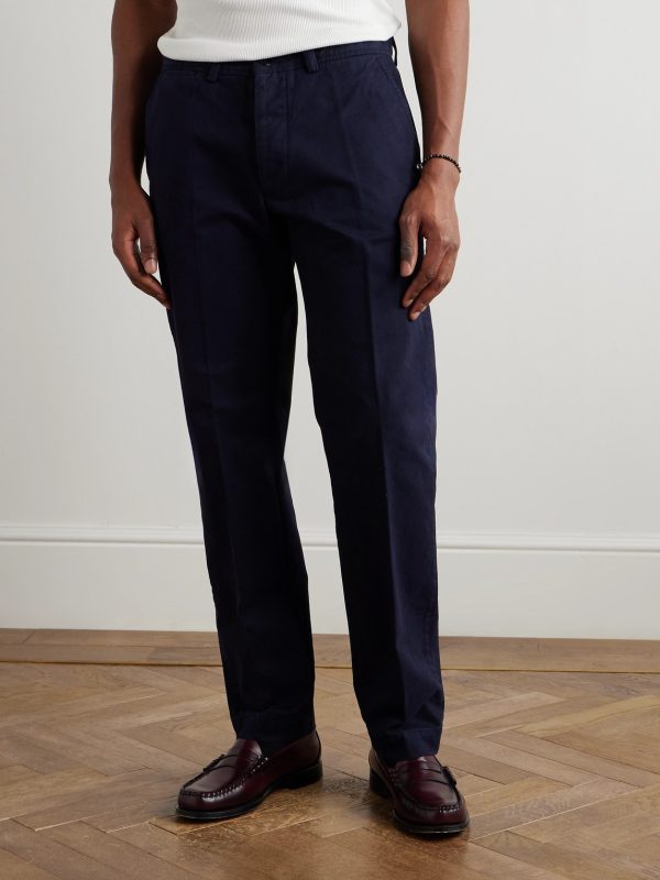 Straight-Leg Garment-Dyed Cotton-Twill Trousers - FR Straight-Leg Garment-Dyed Cotton-Twill Trousers - FR