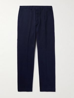 Straight-Leg Garment-Dyed Cotton-Twill Trousers Straight-Leg Garment-Dyed Cotton-Twill Trousers