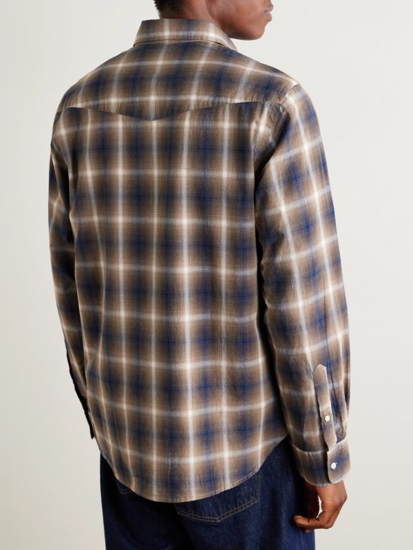 Benoit Checked Cotton-Flannel Shirt - BK Benoit Checked Cotton-Flannel Shirt - BK