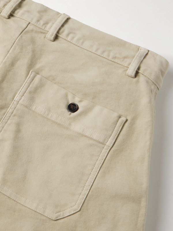 Greg Straight-Leg Garment-Dyed Cotton-Moleskin Trousers - CU Greg Straight-Leg Garment-Dyed Cotton-Moleskin Trousers - CU
