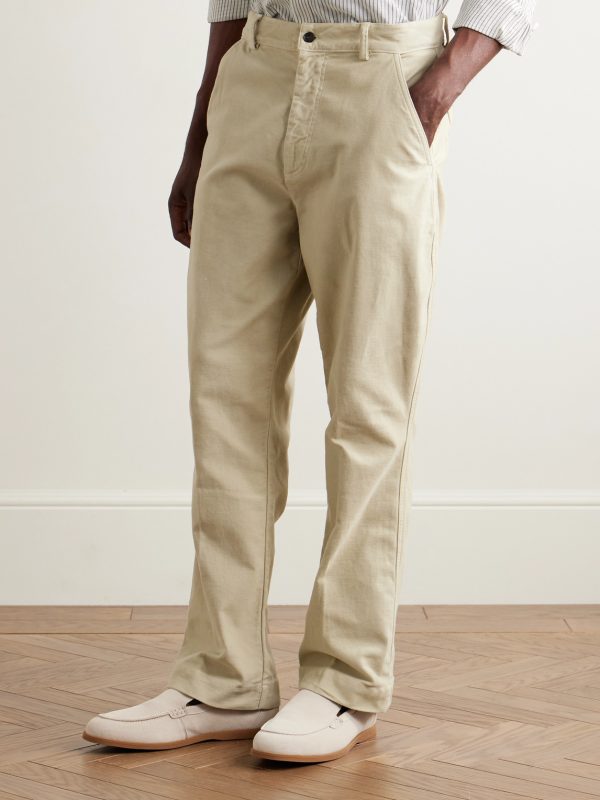 Greg Straight-Leg Garment-Dyed Cotton-Moleskin Trousers - FR Greg Straight-Leg Garment-Dyed Cotton-Moleskin Trousers - FR