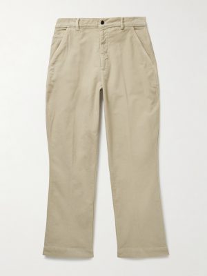 Greg Straight-Leg Garment-Dyed Cotton-Moleskin Trousers Greg Straight-Leg Garment-Dyed Cotton-Moleskin Trousers