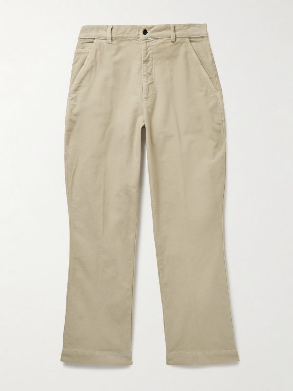 Greg Straight-Leg Garment-Dyed Cotton-Moleskin Trousers Greg Straight-Leg Garment-Dyed Cotton-Moleskin Trousers