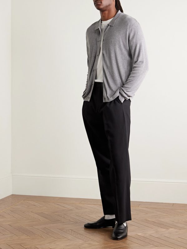 Brent Slim-Fit Lyocell and Wool-Blend Cardigan - OU Brent Slim-Fit Lyocell and Wool-Blend Cardigan - OU
