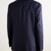 Kane Double-Breasted Pinstriped Virgin Wool Blazer - BK
