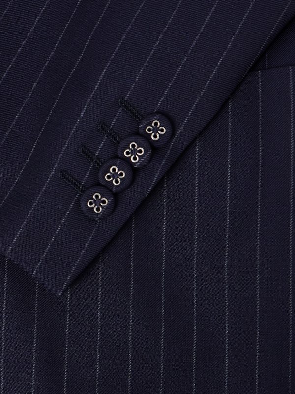 Kane Double-Breasted Pinstriped Virgin Wool Blazer - CU