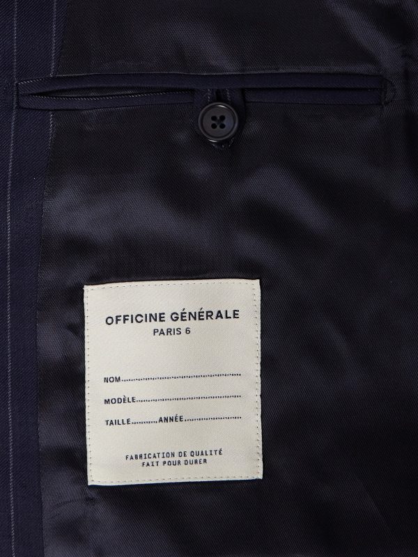 Kane Double-Breasted Pinstriped Virgin Wool Blazer - E1