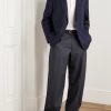 Kane Double-Breasted Pinstriped Virgin Wool Blazer - OU