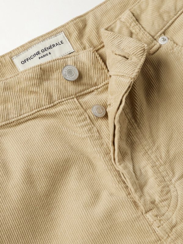 James Slim-Fit Straight-Leg Cotton-Blend Corduroy Trousers - E1 James Slim-Fit Straight-Leg Cotton-Blend Corduroy Trousers - E1