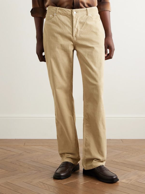 James Slim-Fit Straight-Leg Cotton-Blend Corduroy Trousers - FR James Slim-Fit Straight-Leg Cotton-Blend Corduroy Trousers - FR
