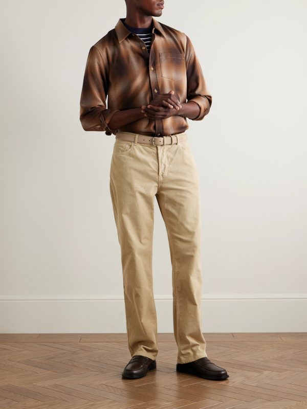 James Slim-Fit Straight-Leg Cotton-Blend Corduroy Trousers - OU James Slim-Fit Straight-Leg Cotton-Blend Corduroy Trousers - OU