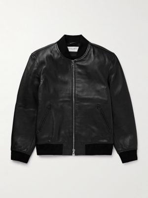 Christo Leather Bomber Jacket