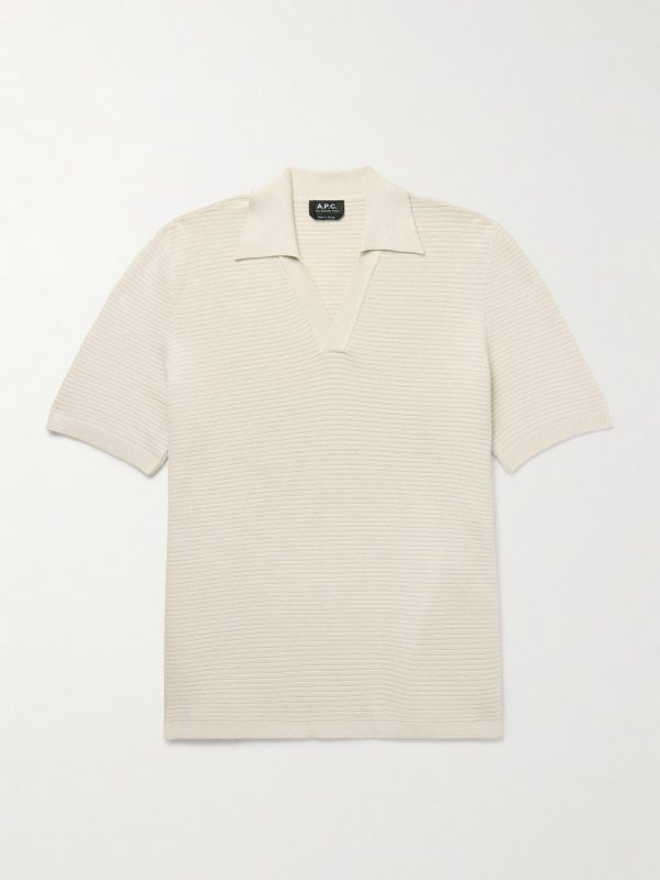 Livio Ribbed Cotton Polo Shirt Livio Ribbed Cotton Polo Shirt