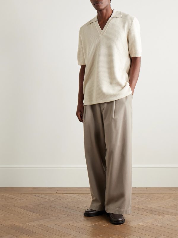 Livio Ribbed Cotton Polo Shirt - OU Livio Ribbed Cotton Polo Shirt - OU