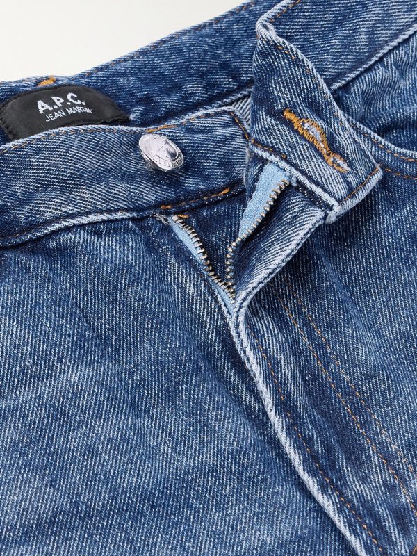 Martin Straight-Leg Cropped Stonewashed Jeans - E1