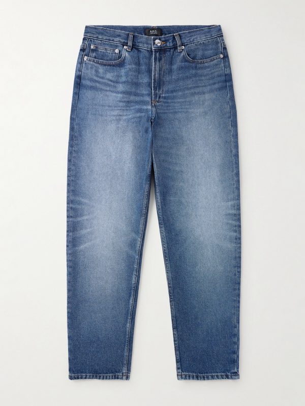 Martin Straight-Leg Cropped Stonewashed Jeans