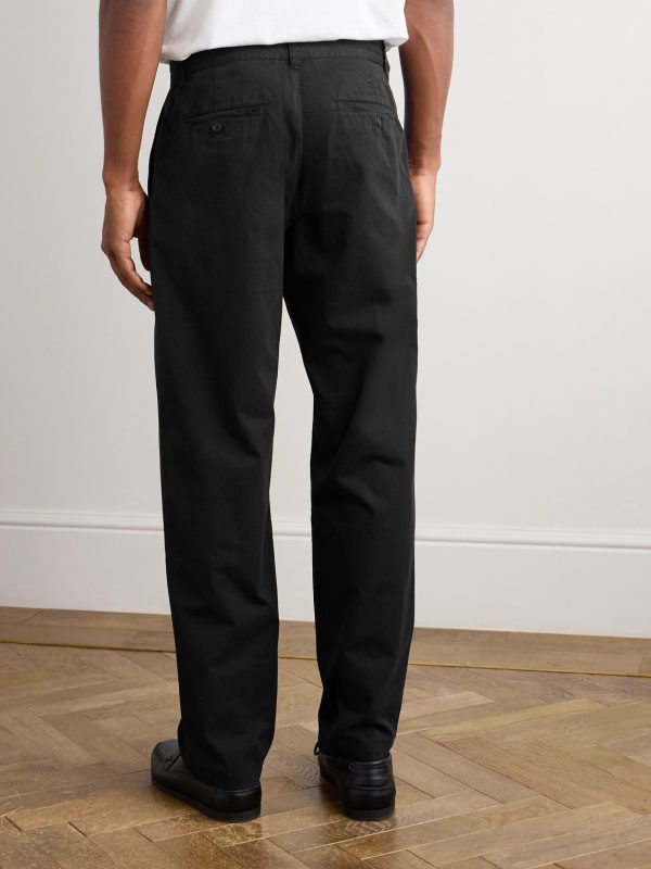 Lawrence Straight-Leg Organic Cotton Chinos - BK Lawrence Straight-Leg Organic Cotton Chinos - BK