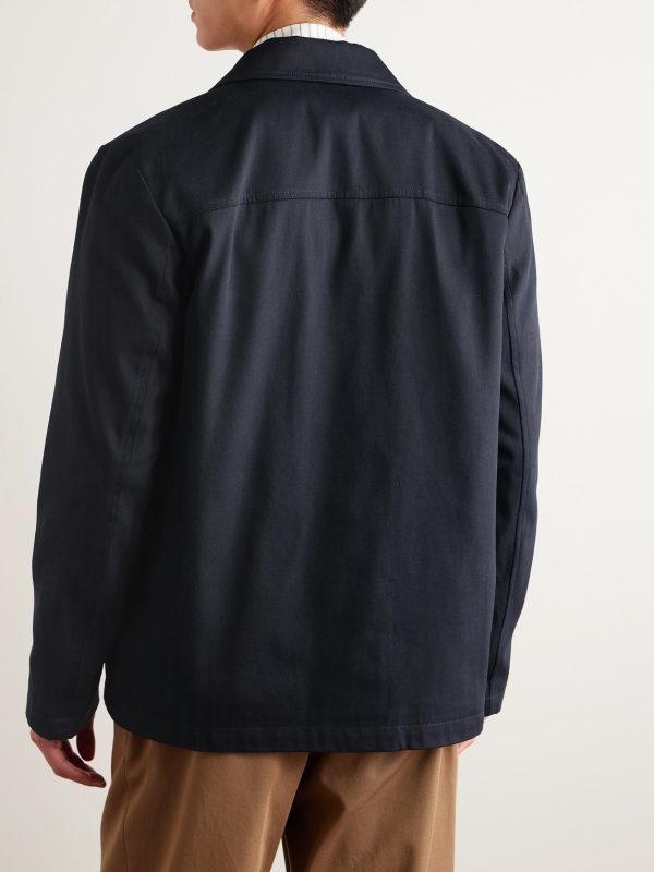 Jeffray Cotton and Wool-Blend Twill Overshirt - BK Jeffray Cotton and Wool-Blend Twill Overshirt - BK