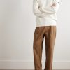 Thomas Logo-Appliquéd Honeycomb-Knit Virgin Wool Sweater - OU Thomas Logo-Appliquéd Honeycomb-Knit Virgin Wool Sweater - OU
