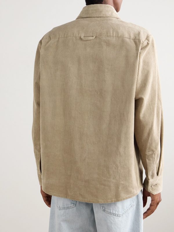 Bobby Logo-Embroidered Cotton-Corduroy Overshirt - BK Bobby Logo-Embroidered Cotton-Corduroy Overshirt - BK