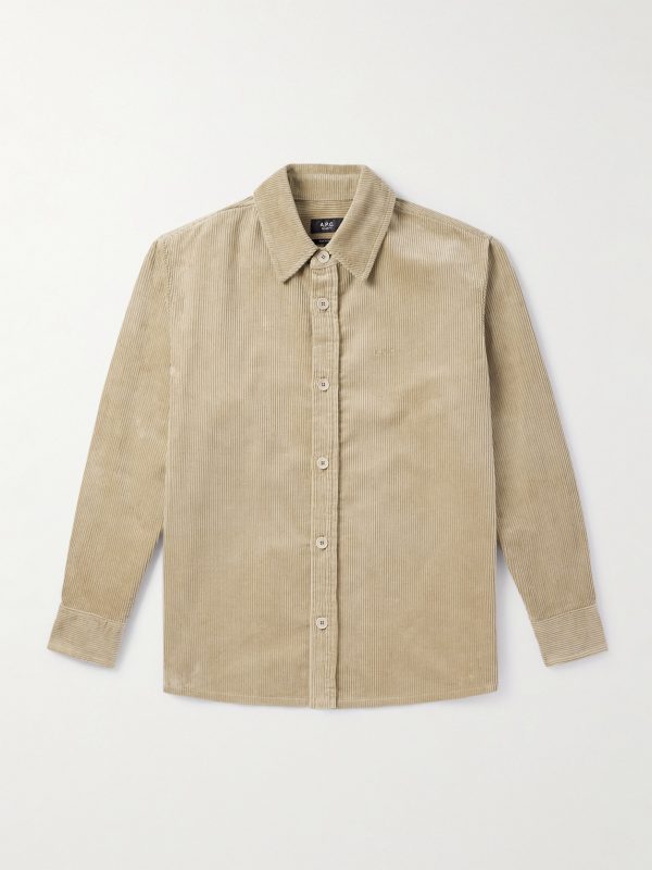 Bobby Logo-Embroidered Cotton-Corduroy Overshirt Bobby Logo-Embroidered Cotton-Corduroy Overshirt