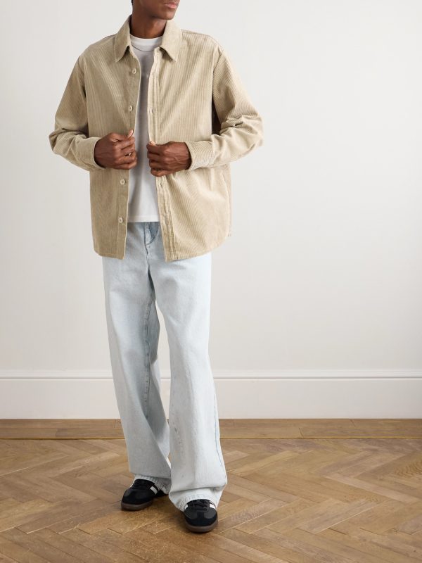 Bobby Logo-Embroidered Cotton-Corduroy Overshirt - OU Bobby Logo-Embroidered Cotton-Corduroy Overshirt - OU