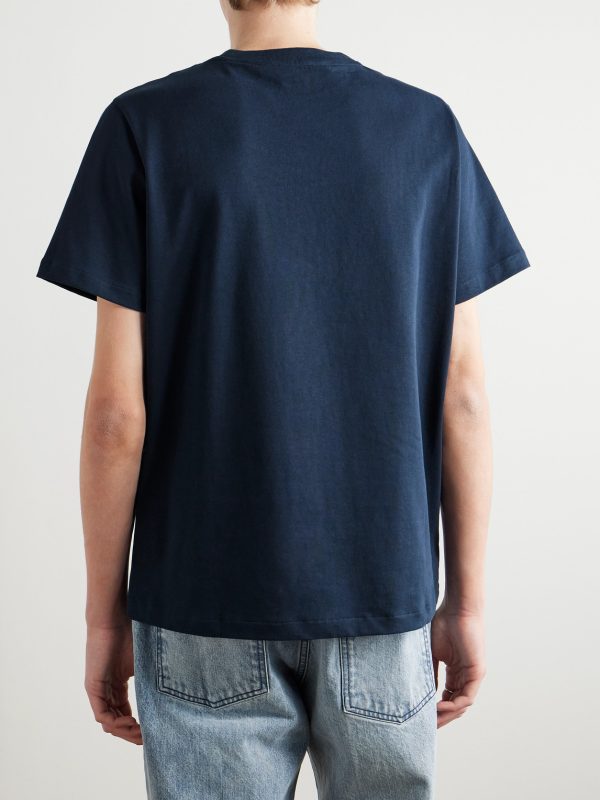 Logo-Embroidered Cotton-Jersey T-Shirt - BK Logo-Embroidered Cotton-Jersey T-Shirt - BK