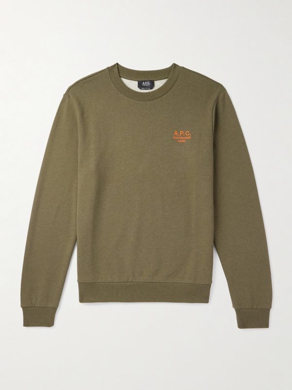 Logo-Embroidered Cotton-Blend Jersey Sweatshirt Logo-Embroidered Cotton-Blend Jersey Sweatshirt