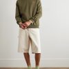 Logo-Embroidered Cotton-Blend Jersey Sweatshirt - OU Logo-Embroidered Cotton-Blend Jersey Sweatshirt - OU