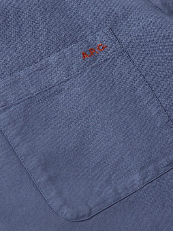 Mateo Button-Down Collar Logo-Embroidered Cotton Shirt - CU Mateo Button-Down Collar Logo-Embroidered Cotton Shirt - CU