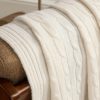 Cable-Knit Cashmere Throw - CU Cable-Knit Cashmere Throw - CU
