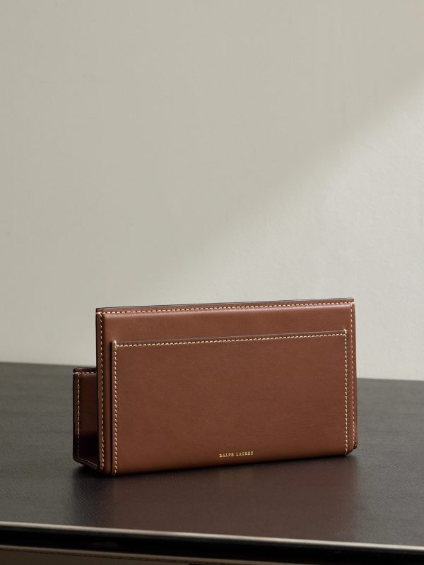 Brennan Leather Letter Rack - BK