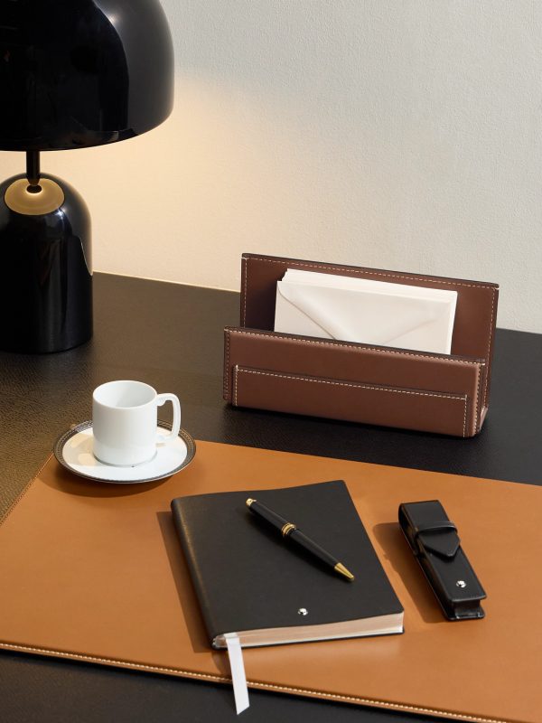Brennan Leather Letter Rack - OU