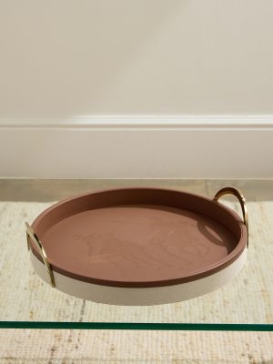 Garrett Canvas, Leather and Brass Tray
