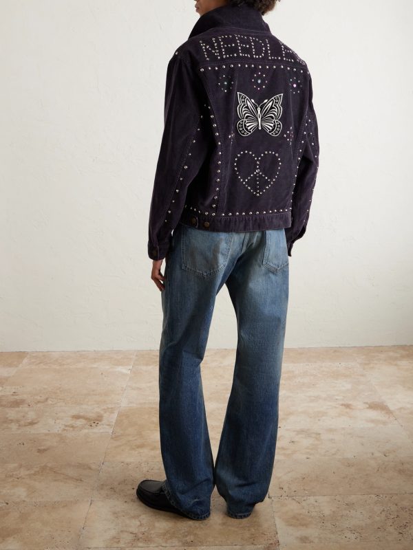 Studded Cotton-Blend Corduroy Jacket - BK Studded Cotton-Blend Corduroy Jacket - BK