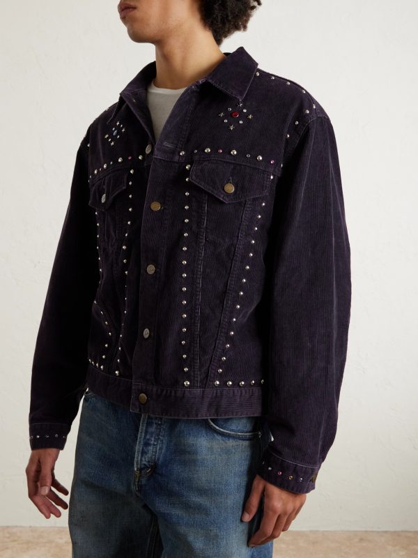 Studded Cotton-Blend Corduroy Jacket - FR Studded Cotton-Blend Corduroy Jacket - FR