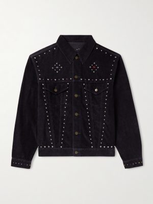 Studded Cotton-Blend Corduroy Jacket