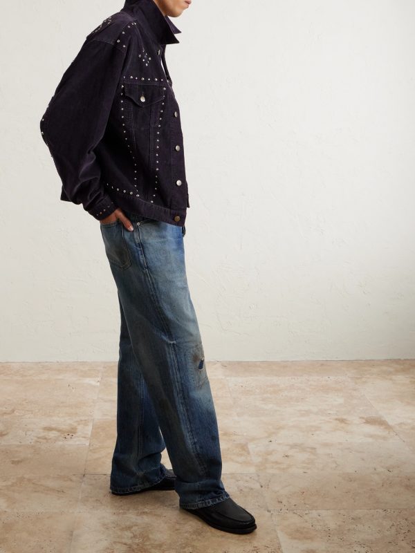 Studded Cotton-Blend Corduroy Jacket - OU Studded Cotton-Blend Corduroy Jacket - OU