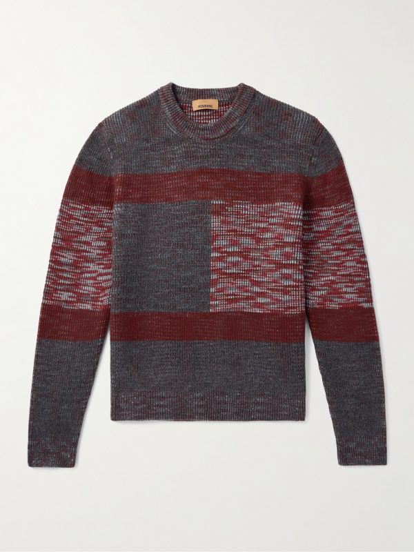Space-Dyed Ribbed Wool Sweater Space-Dyed Ribbed Wool Sweater