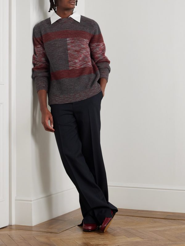 Space-Dyed Ribbed Wool Sweater - OU Space-Dyed Ribbed Wool Sweater - OU