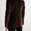 Satin-Trimmed Cotton-Blend Velvet Blazer - BK Satin-Trimmed Cotton-Blend Velvet Blazer - BK