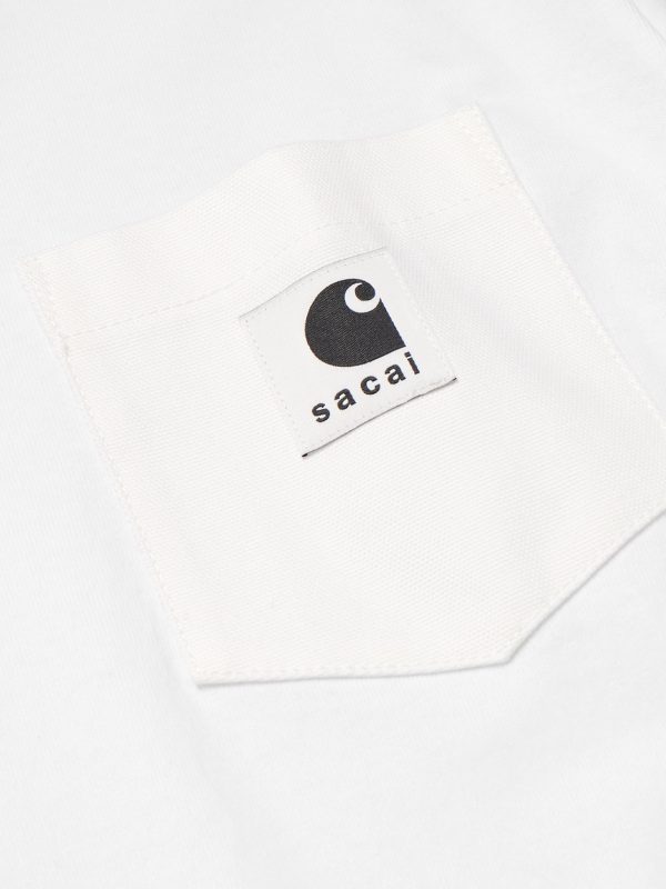 Logo-Appliquéd Canvas-Trimmed Cotton-Jersey T-Shirt - CU Logo-Appliquéd Canvas-Trimmed Cotton-Jersey T-Shirt - CU