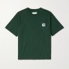 + Carhartt WIP Logo-Appliquéd Canvas-Trimmed Cotton-Jersey T-Shirt + Carhartt WIP Logo-Appliquéd Canvas-Trimmed Cotton-Jersey T-Shirt