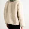 Shell-Trimmed Wool-Blend Fleece Hooded Coat - BK