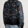 Floral-Print Cotton-Blend Bomber Jacket - BK Floral-Print Cotton-Blend Bomber Jacket - BK