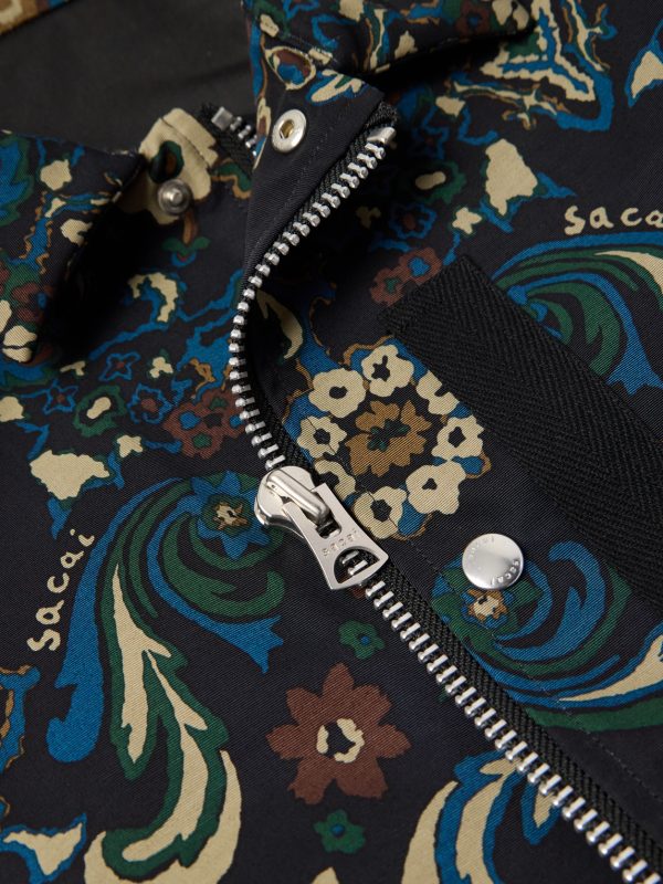 Floral-Print Cotton-Blend Bomber Jacket - CU Floral-Print Cotton-Blend Bomber Jacket - CU