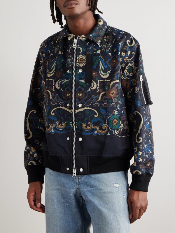 Floral-Print Cotton-Blend Bomber Jacket - FR Floral-Print Cotton-Blend Bomber Jacket - FR